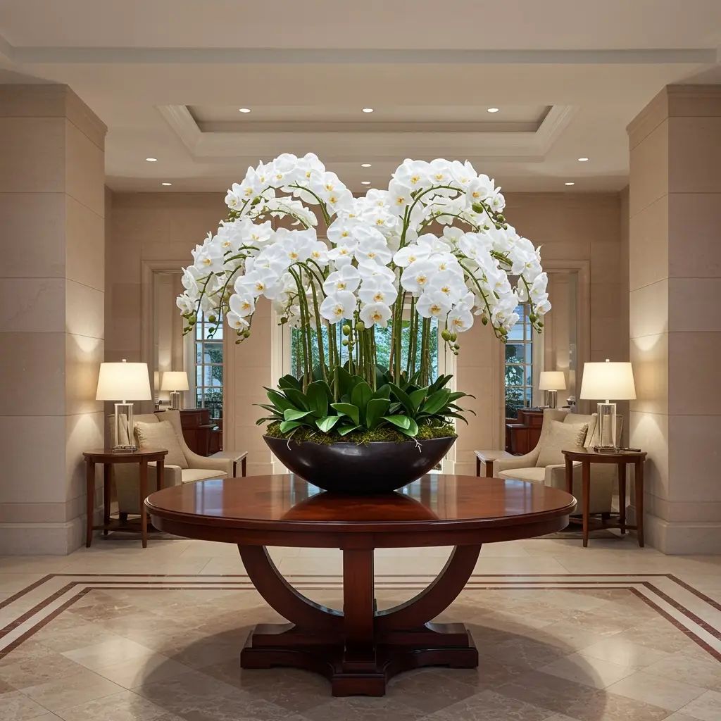 Luxury white orchid arrangement